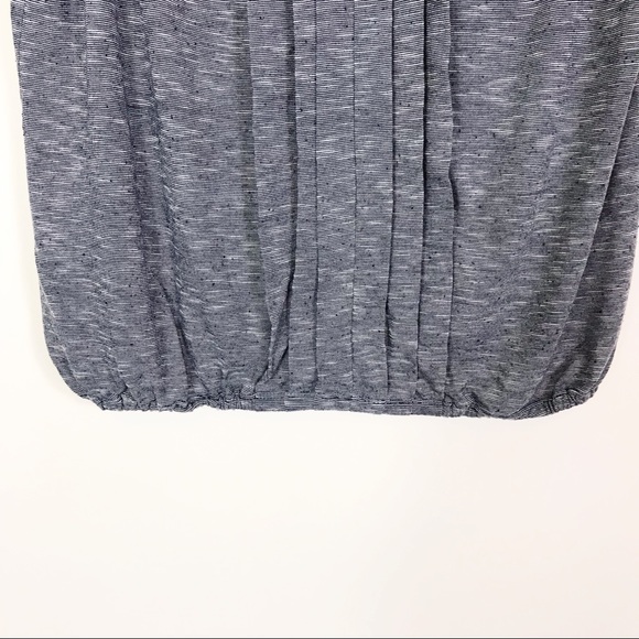 Max Studio Navy Space Dye V-Neck Sleeveless Top M - Picture 5 of 6